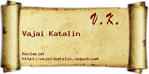 Vajai Katalin névjegykártya