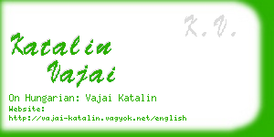 katalin vajai business card